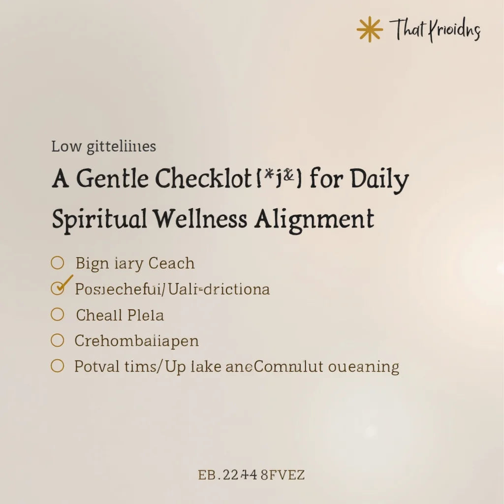 Spiritual Wellness - A Gentle Checklist for Daily Spiritual Wellness Alignment