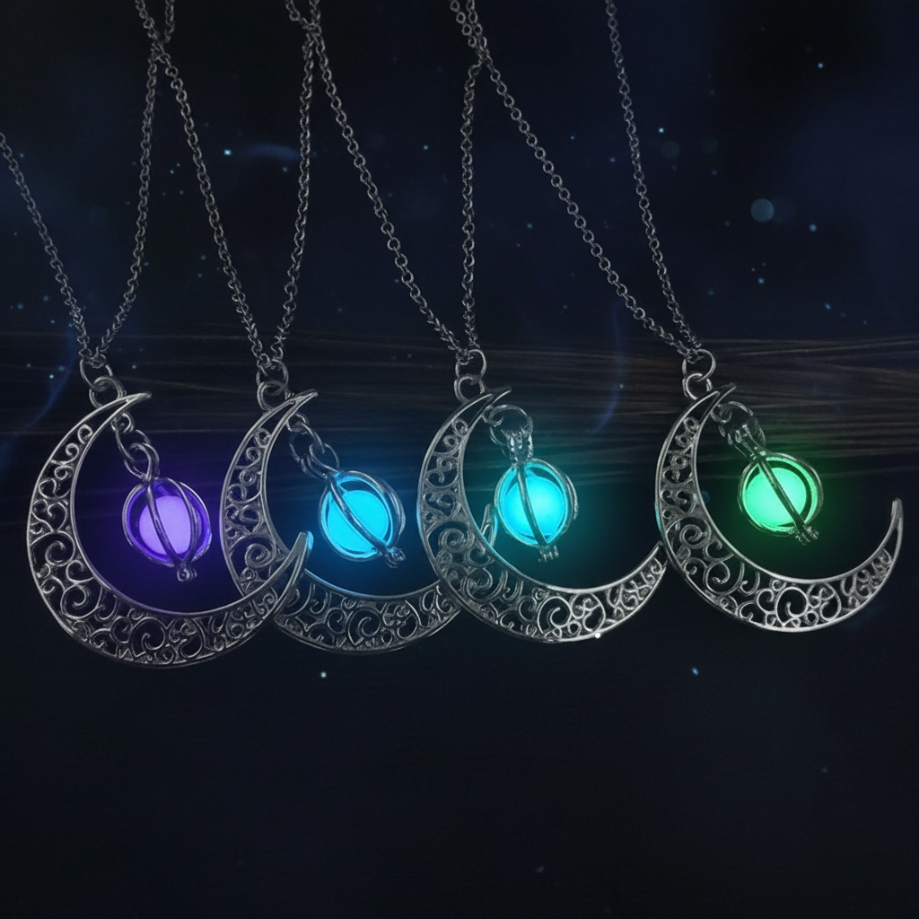Moon Reflection Necklace for Mindful Presence