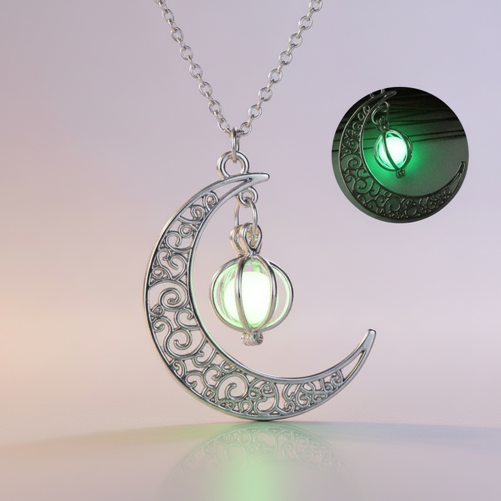 Moon Reflection Necklace for Mindful Presence